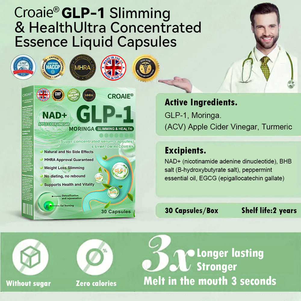 🎍Croaie® 𝐆𝐋𝐏-𝟏 𝐒𝐥𝐢𝐦𝐦𝐢𝐧𝐠 & 𝐇𝐞𝐚𝐥𝐭𝐡 𝐔𝐥𝐭𝐫𝐚 𝐂𝐨𝐧𝐜𝐞𝐧𝐭𝐫𝐚𝐭𝐞𝐝 𝐄𝐬𝐬𝐞𝐧𝐜𝐞 𝐋𝐢𝐪𝐮𝐢𝐝 𝐁𝐞𝐚𝐝𝐬🌿-𝐍𝐀𝐃+&𝐌𝐨𝐫𝐢𝐧𝐠𝐚 & 𝐀𝐂𝐕 & 𝐊𝐞𝐭𝐨 𝐁𝐇𝐁(✅𝐬𝐩𝐞𝐞𝐝𝐲, 𝐥𝐨𝐧𝐠-𝐥𝐚𝐬𝐭𝐢𝐧𝐠, 𝐚𝐝𝐝𝐫𝐞𝐬𝐬𝐢𝐧𝐠 𝐝𝐢𝐚𝐛𝐞𝐭𝐞𝐬, 𝐨𝐛𝐞𝐬𝐢𝐭𝐲, 𝐚𝐧𝐝 𝐜𝐚𝐫𝐝𝐢𝐨𝐯𝐚𝐬𝐜𝐮𝐥𝐚𝐫 𝐝𝐢𝐬𝐞𝐚𝐬𝐞𝐬) ✅