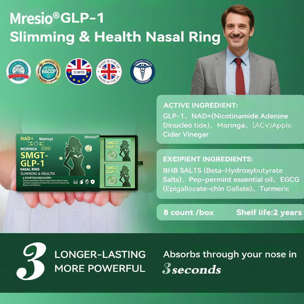 🌱[Official Store] Mresio® SMFT-GLP-1 Slimming & Health Nasal Ring ｜⚡ Fast Fat Burn & Metabolic Balance 👍