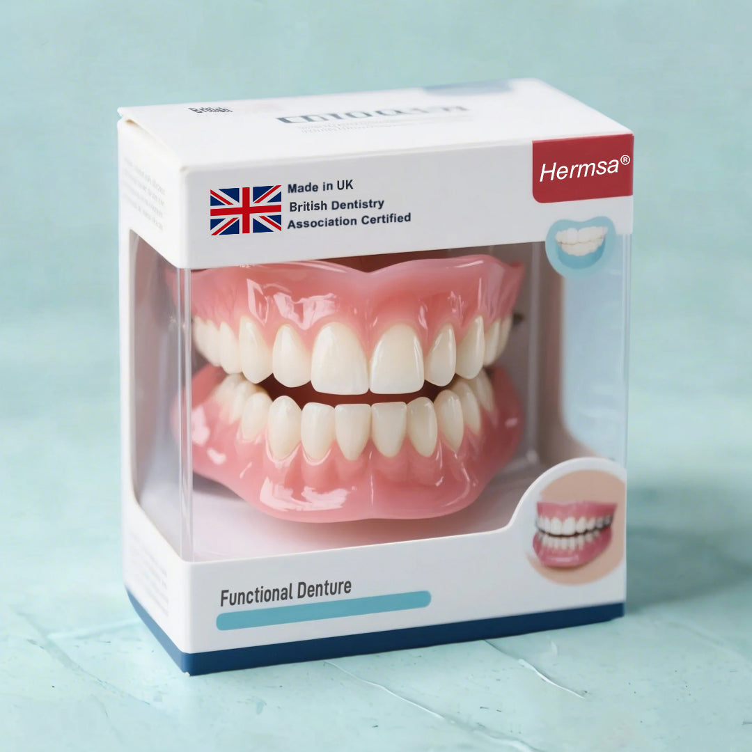 Manufactured & supplied from UK | Hermsa® Silicone Denture – Comfortable, Natural & Easy to Adjust