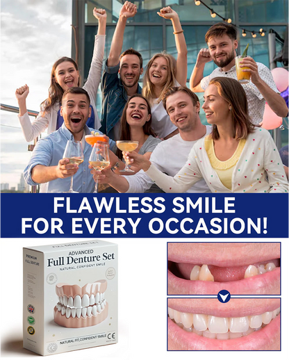 Hermsa®-🦷Advanced Customized Full Denture Set🦷 (⏰Limited time discount last 30 minutes⏰)